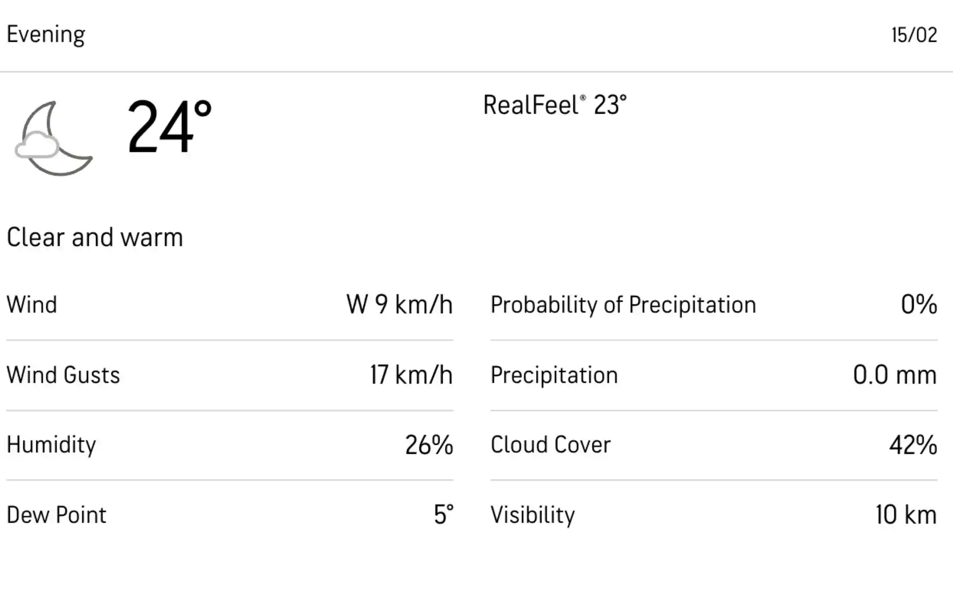 मौसम रिपोर्ट [source: Accuweather.com]